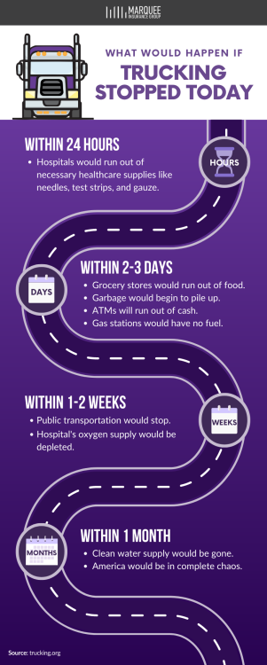 If Truckers Stopped Running Infographic